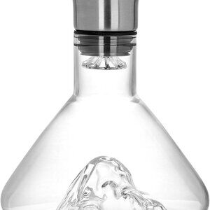 Iceberg Wine Decanter,Red Wine Carafe with Built-in-Aerator(1 Set)